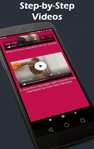 Hairstyles Step by Step for Girls 2020 Video Image - Image screenshot of android app