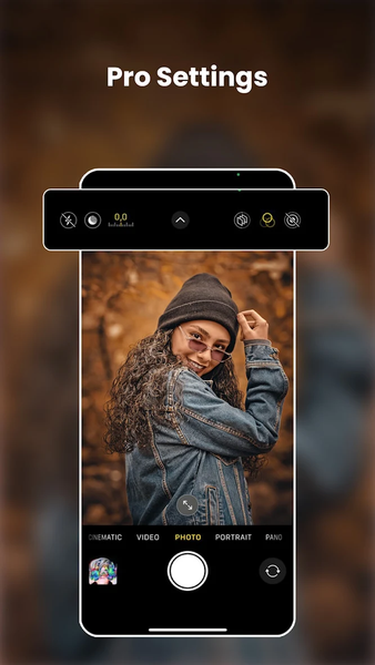 Selfie Pro HD Camera iPhone 15 - Image screenshot of android app