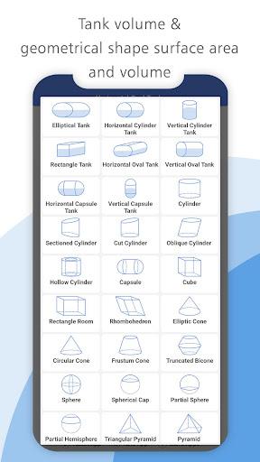 Tank Volume and Surface Area Calculator - AreVo - عکس برنامه موبایلی اندروید