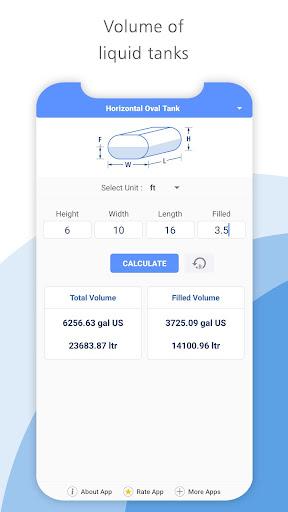 Tank Volume and Surface Area Calculator - AreVo - عکس برنامه موبایلی اندروید