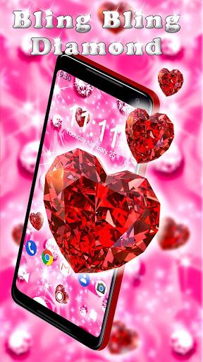 Bling Bling Diamond APUS Live Wallpaper - Image screenshot of android app