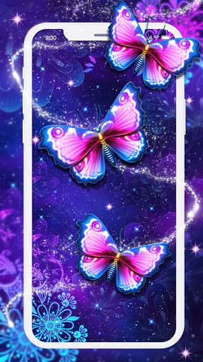 live purple butterfly