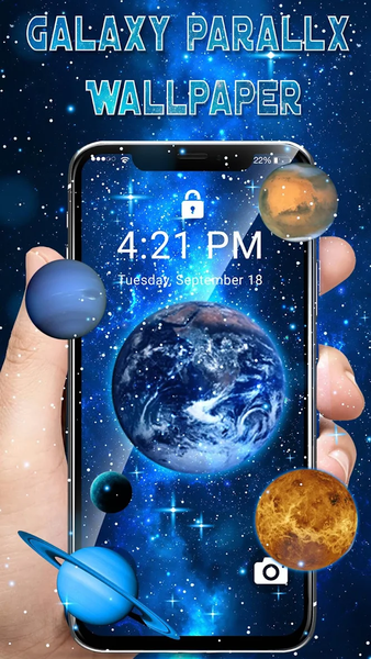 Galaxy Parallax Live Wallpaper - Image screenshot of android app