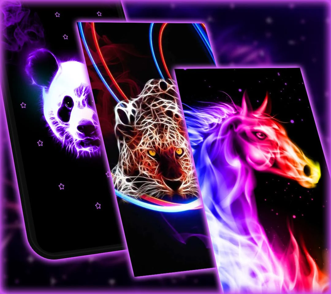 Neon Animal APUS Live Wallpaper - عکس برنامه موبایلی اندروید