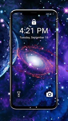 Neon Galaxy APUS Live Wallpaper - Image screenshot of android app