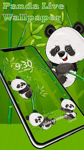 Cute Panda APUS Live Wallpaper - Image screenshot of android app