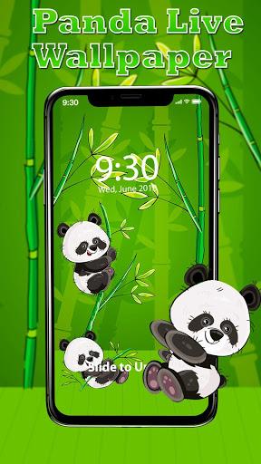 Cute Panda APUS Live Wallpaper - Image screenshot of android app