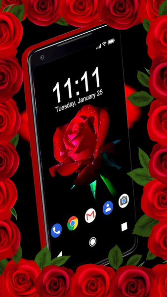 Red Rose APUS Live Wallpaper - Image screenshot of android app