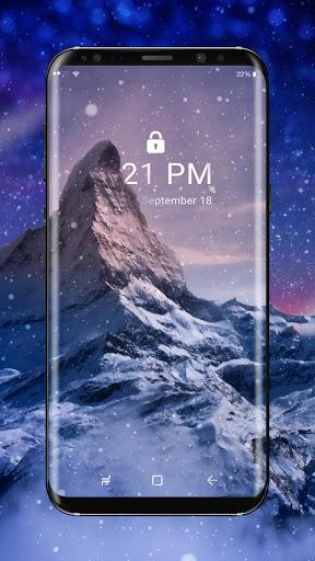 Snowy Mountain Peak APUS Live Wallpaper - Image screenshot of android app