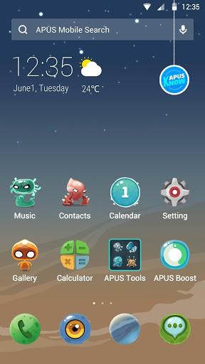 Mysterious Alien world-APUS Launcher theme - Image screenshot of android app