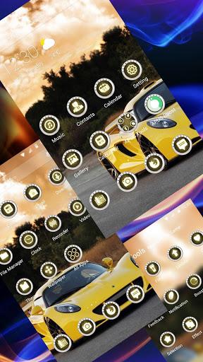 Yellow cool car theme - Image screenshot of android app