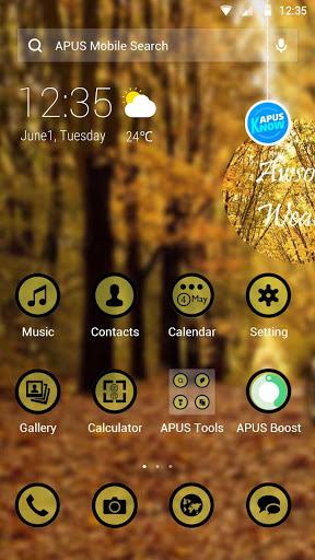 Yellow Autumn Leaves theme & HD wallpapers - Image screenshot of android app