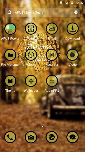 Yellow Autumn Leaves theme & HD wallpapers - Image screenshot of android app