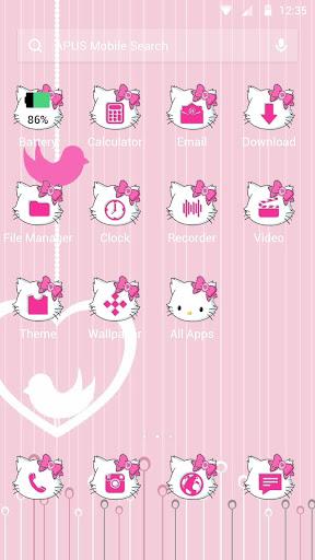Beauty cat-APUS Launcher theme - Image screenshot of android app