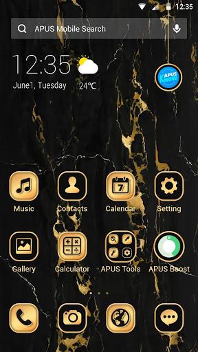 Business Golden Black APUS Launcher theme - Image screenshot of android app