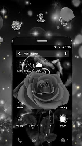 Black Rose APUS Launcher Theme - Image screenshot of android app