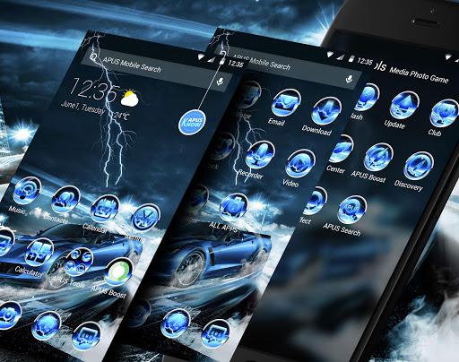 Blue Lightning Cool Car theme & wallpapers - عکس برنامه موبایلی اندروید