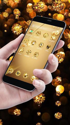 New Golden Flower Business Style APUS luxury Theme - Image screenshot of android app