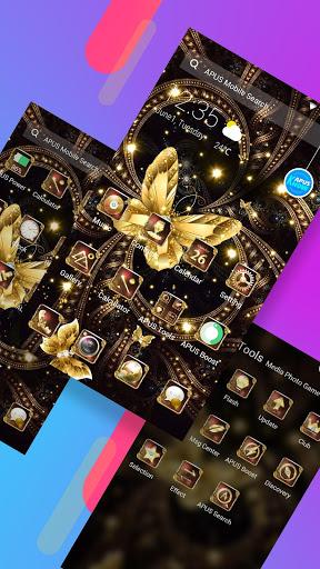 Shine Golden Fantastic Butterfly-APUS Launcher - عکس برنامه موبایلی اندروید