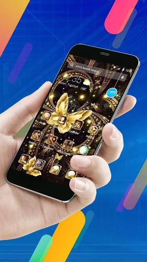 Shine Golden Fantastic Butterfly-APUS Launcher - Image screenshot of android app