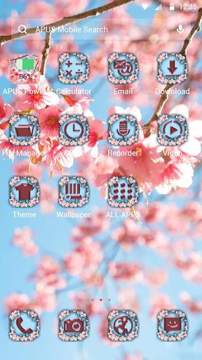 Cherry Blossom APUS Launcher theme - Image screenshot of android app