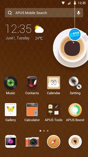 Food&I Love Coffee-APUS launcher theme - Image screenshot of android app