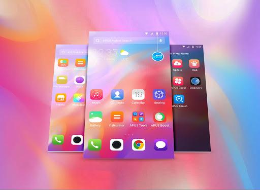 Colorful Simple PhoneX OS - APUS launcher theme - Image screenshot of android app