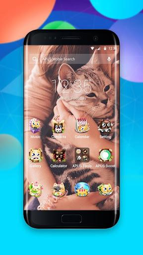 Cute cats stickers theme - عکس برنامه موبایلی اندروید