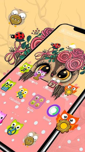 Cute Owl APUS Launcher Theme - عکس برنامه موبایلی اندروید