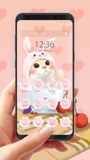 Cute Pink Kitten-APUS Launcher free fashion theme - عکس برنامه موبایلی اندروید