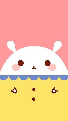 Cute lovely Rabbit-APUS Launcher theme - Image screenshot of android app
