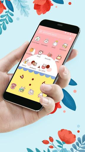 Cute lovely Rabbit-APUS Launcher theme - عکس برنامه موبایلی اندروید