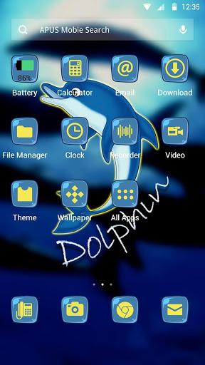 Dolphin theme for APUS - عکس برنامه موبایلی اندروید