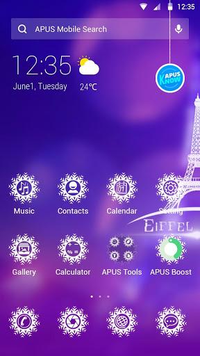 Romance-APUS Launcher theme - Image screenshot of android app