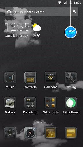 Cool black fighter-free theme - Image screenshot of android app