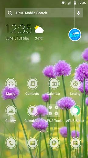 Flower-APUS Launcher theme - Image screenshot of android app