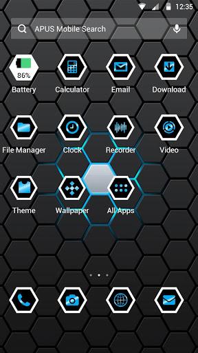 Honeycomb-APUS Launcher theme - Image screenshot of android app