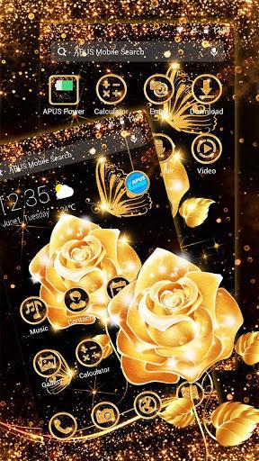 Gold Rose Theme - Image screenshot of android app