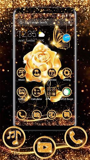 Gold Rose Theme - عکس برنامه موبایلی اندروید