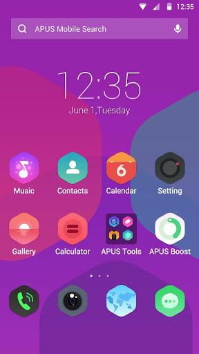 Hexagonal-APUS Launcher theme - Image screenshot of android app