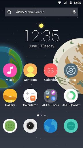 Home Planet theme for APUS - Image screenshot of android app