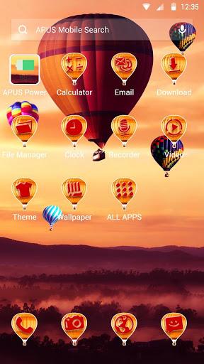 Hot Air Balloon APUS Launcher theme - Image screenshot of android app