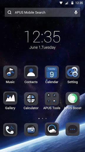 Planets-APUS Launcher theme - Image screenshot of android app