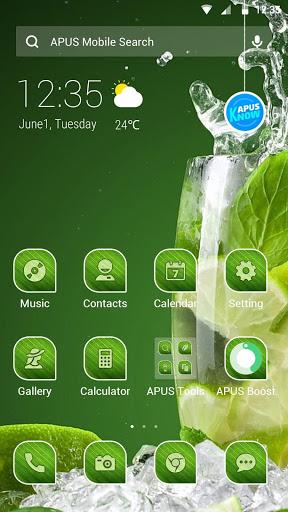 Lime-APUS Launcher theme - Image screenshot of android app
