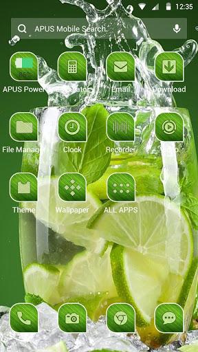 Lime-APUS Launcher theme - Image screenshot of android app