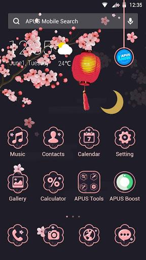 Night Flower APUS Launcher theme - عکس برنامه موبایلی اندروید