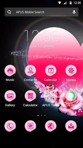 Pink Heart theme for APUS - عکس برنامه موبایلی اندروید