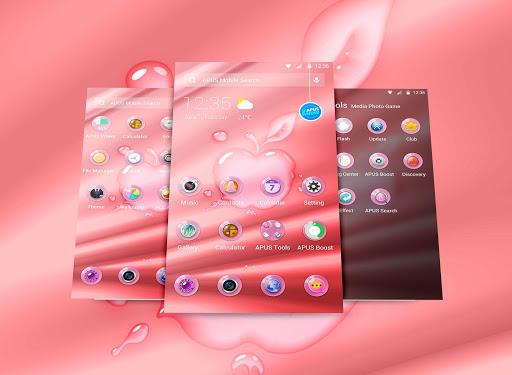 Pink Phone -- APUS Launcher Free Theme - Image screenshot of android app