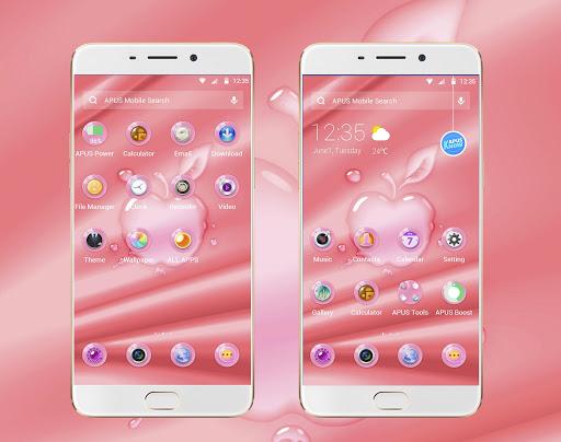 Pink Phone -- APUS Launcher Free Theme - Image screenshot of android app