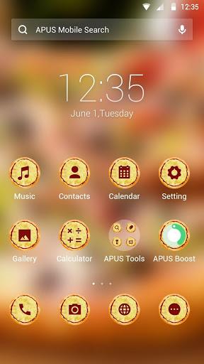 pizza-APUS Launcher theme - Image screenshot of android app